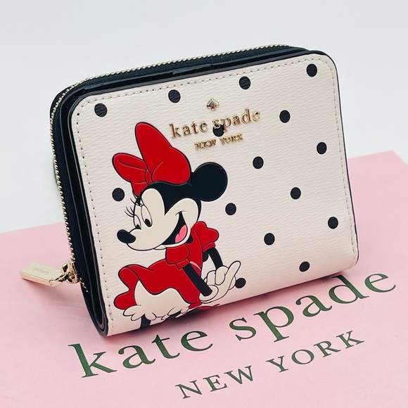 Kate Spade X Disney Minnie Mouse Zip Corner Wallet - Picture 2 of 9